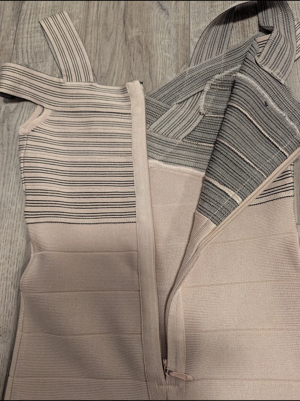 bebe Nude Blush Strappy Bandage Mini Dress - Picture 11 of 11